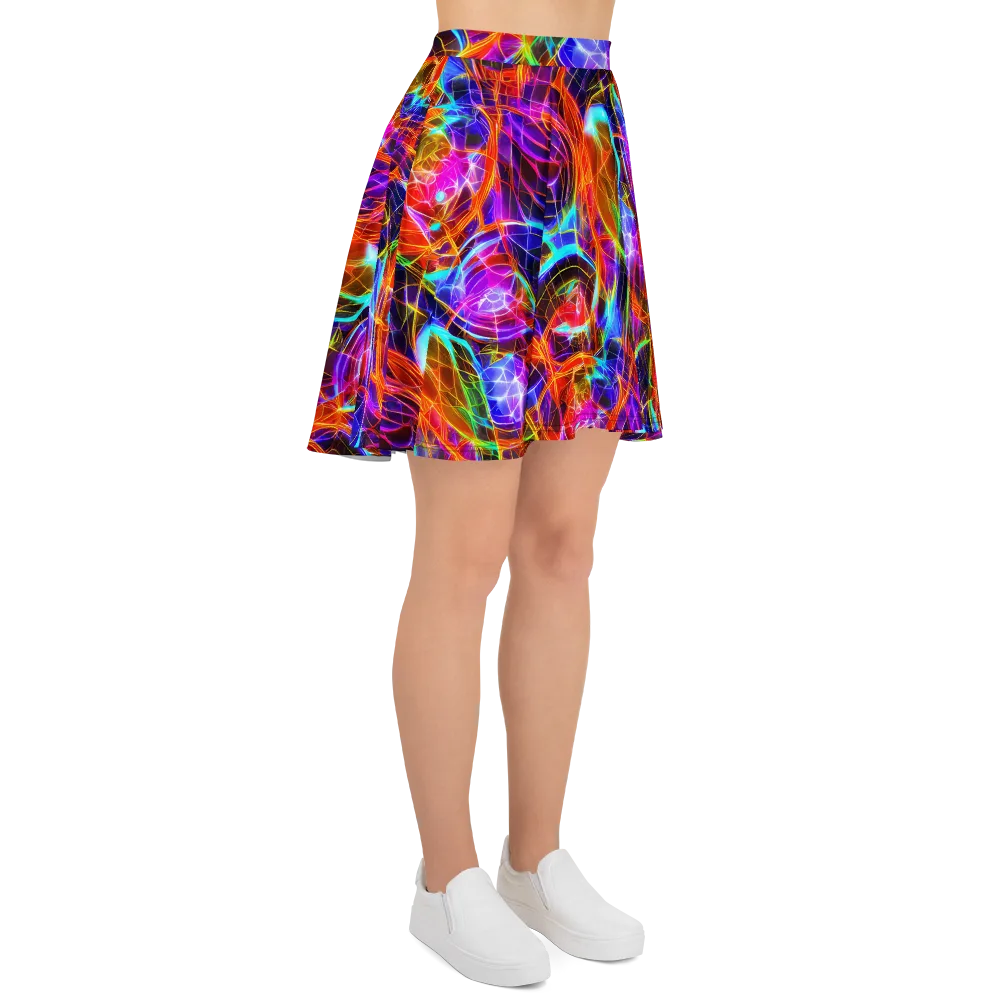 Fuchsia Current on Skater Skirt — Right