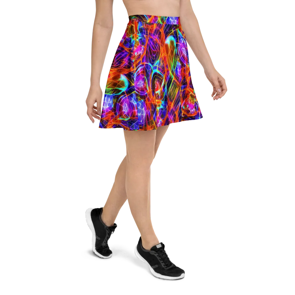 Fuchsia Current on Skater Skirt — Right