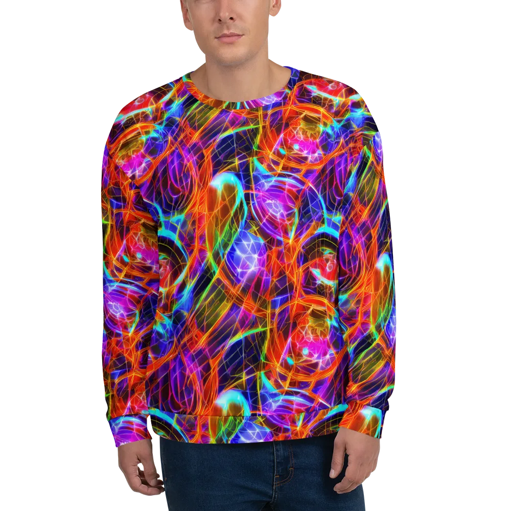 Fuchsia Current on Sweatshirt — Front