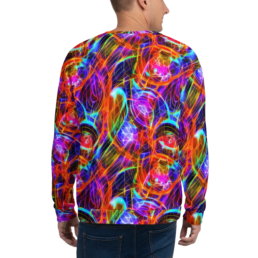Fuchsia Current on Sweatshirt — Back
