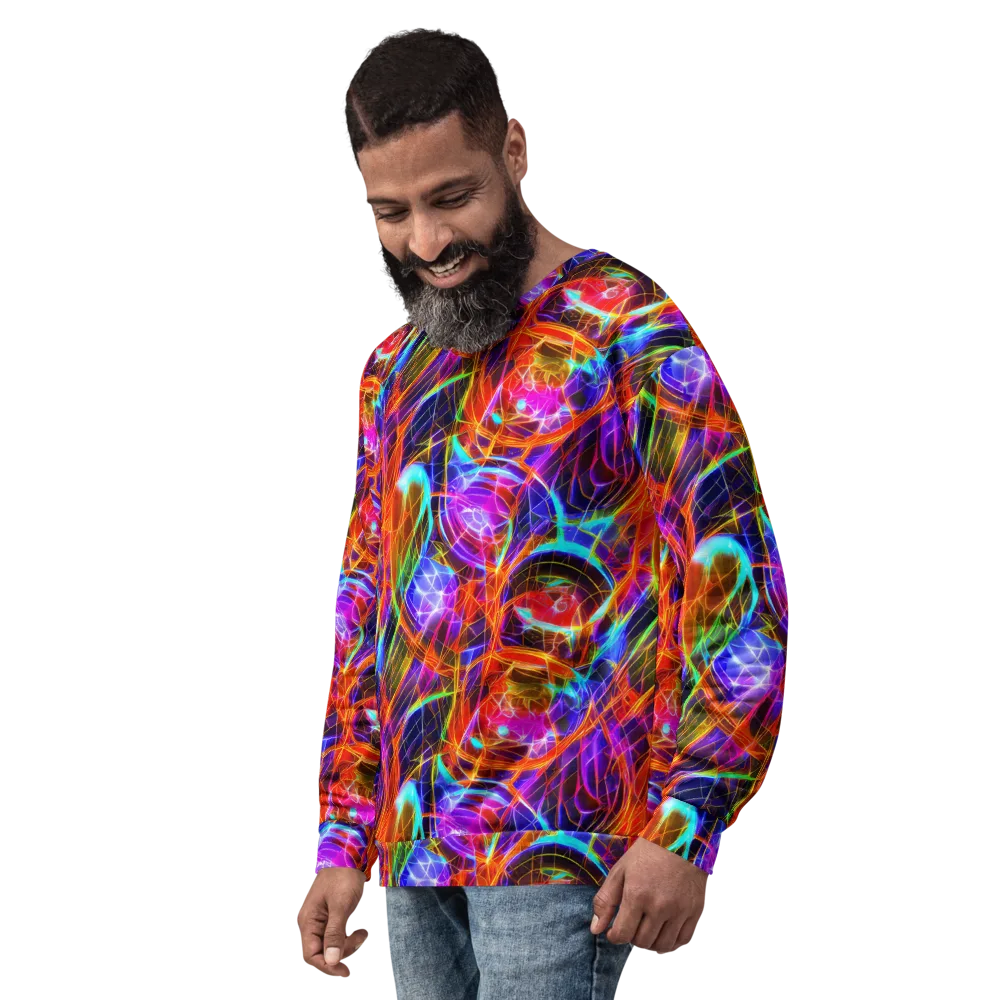 Fuchsia Current on Sweatshirt — Left Front
