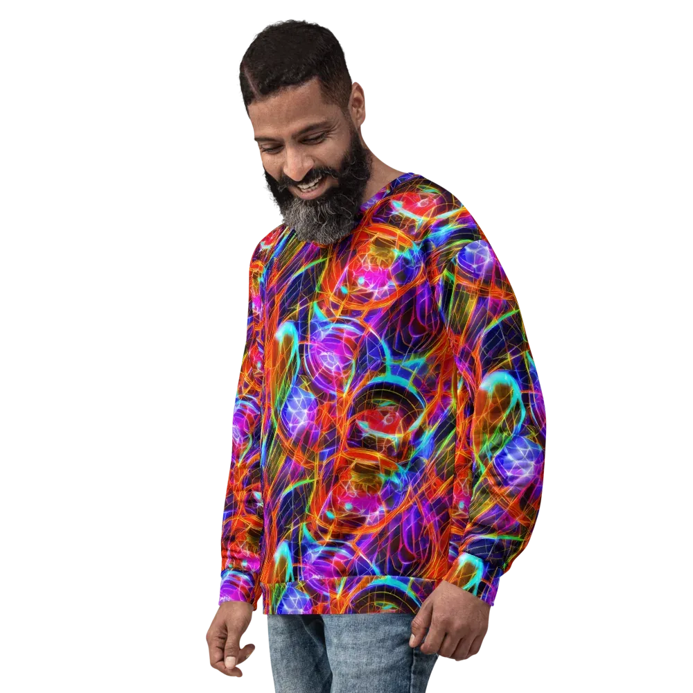 Fuchsia Current on Sweatshirt — Left Front