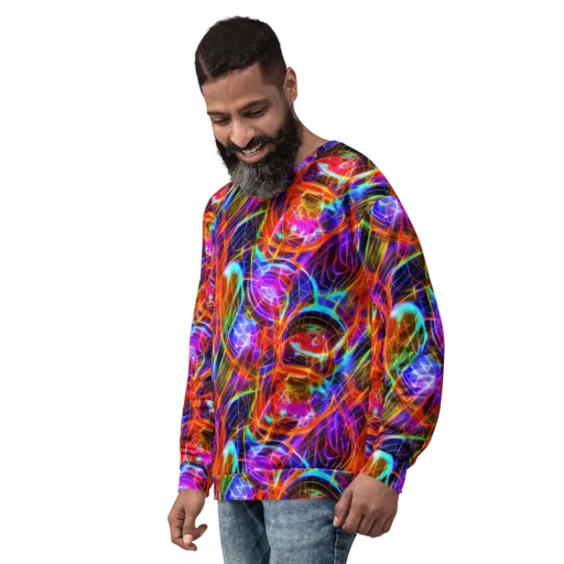 Fuchsia Current on a Sweatshirt