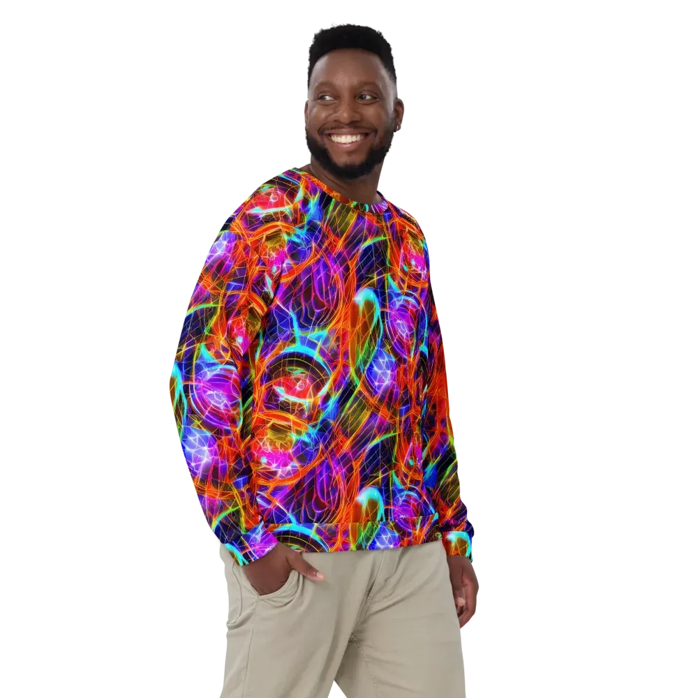 Fuchsia Current on Sweatshirt — Front
