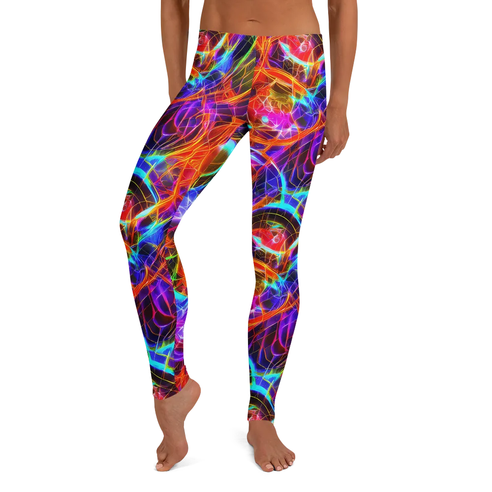 Fuchsia Current on Leggings — Front