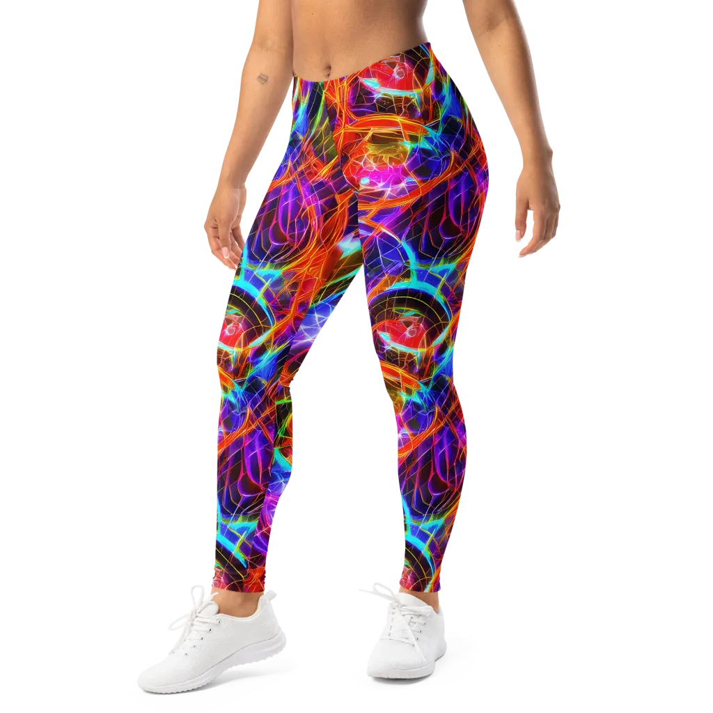 Fuchsia Current on Leggings — Left Front