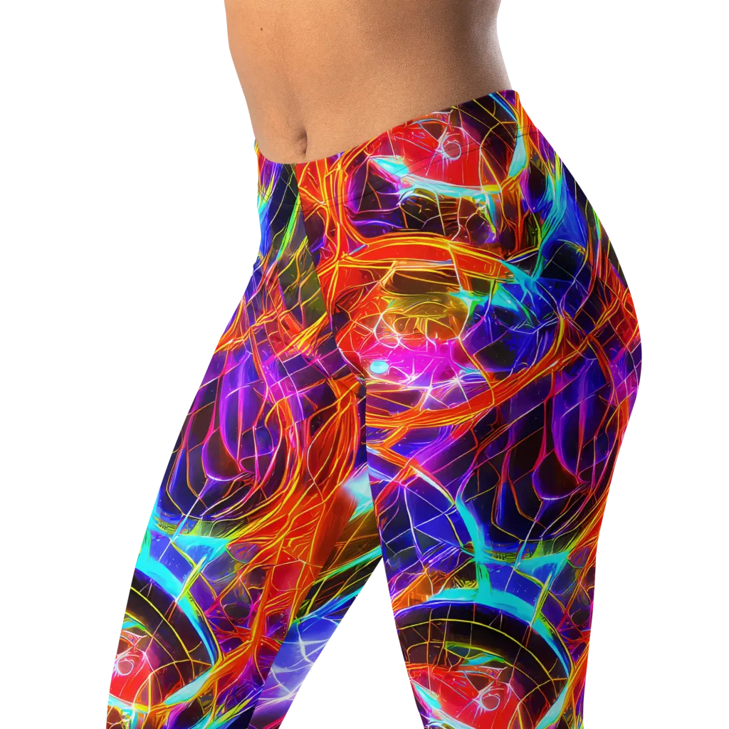 Fuchsia Current on Leggings — Left Front
