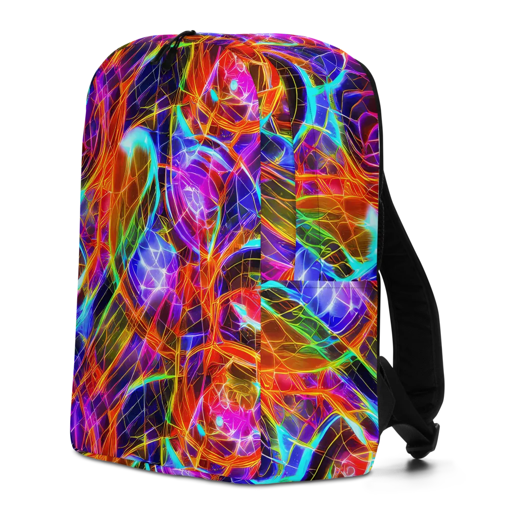 Fuchsia Current on Minimalist Backpack — Left