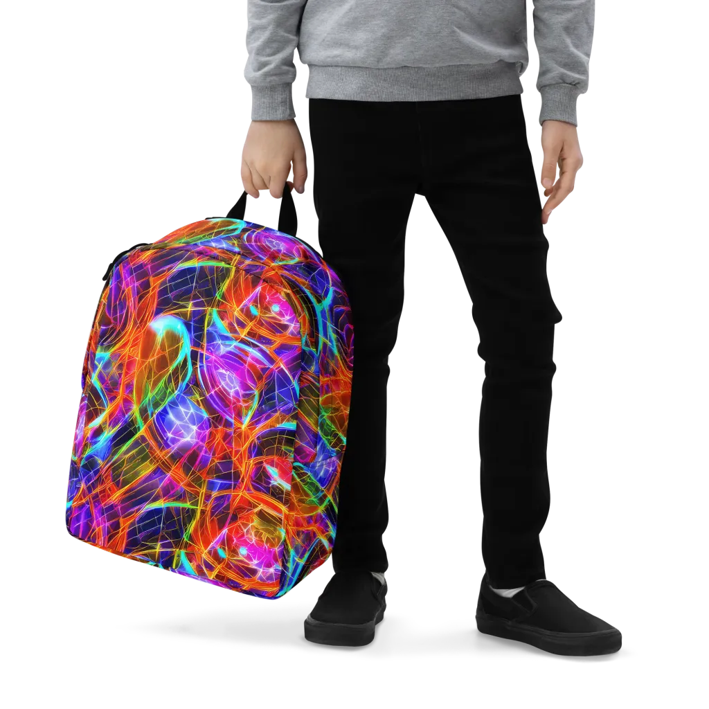 Fuchsia Current on Minimalist Backpack — Zoomed-in