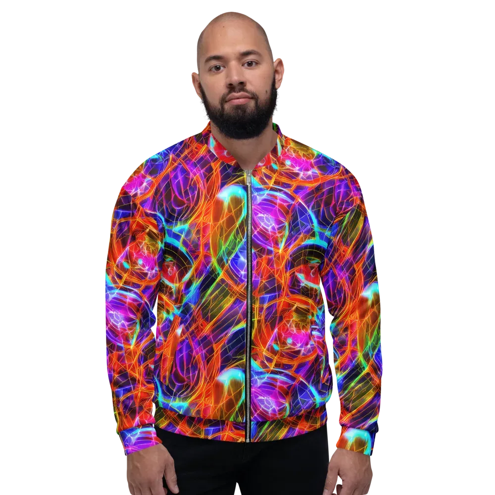 Fuchsia Current on Bomber Jacket — Front