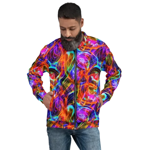 Fuchsia Current on a Bomber Jacket
