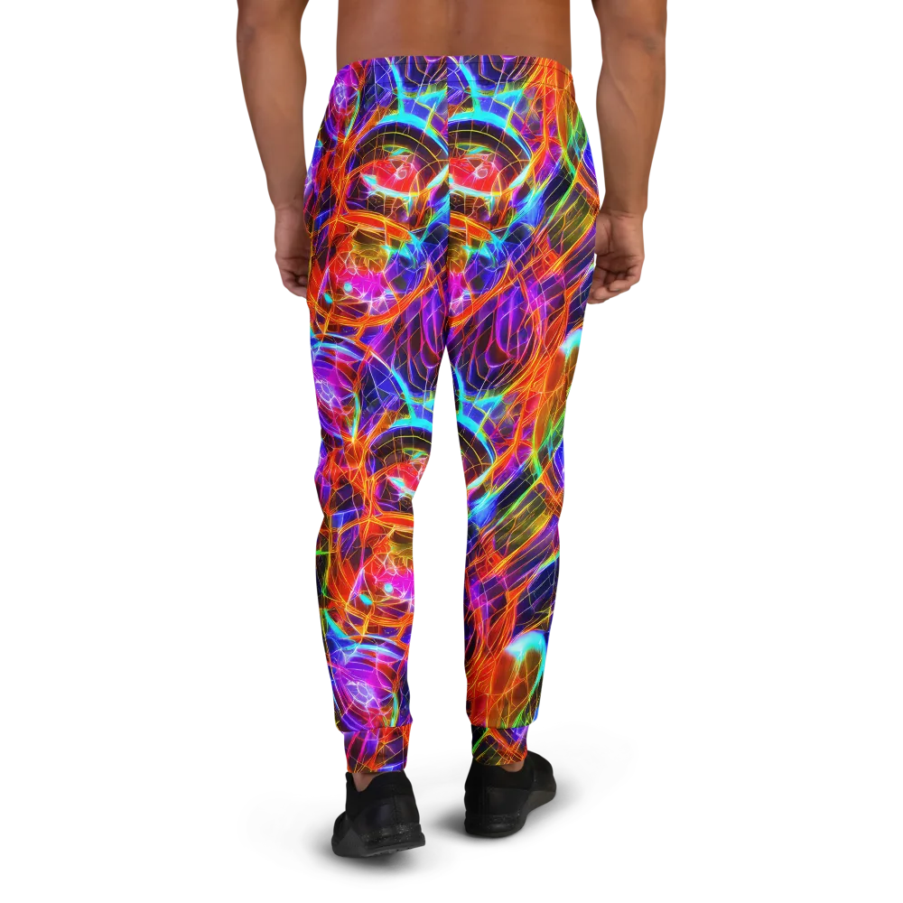 Fuchsia Current on Men's Joggers — Back
