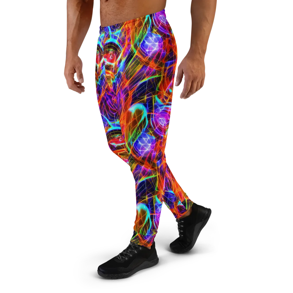 Fuchsia Current on Men's Joggers — Left