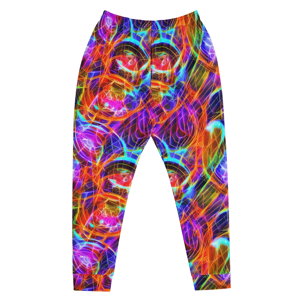 Fuchsia Current on Men's Joggers — Front