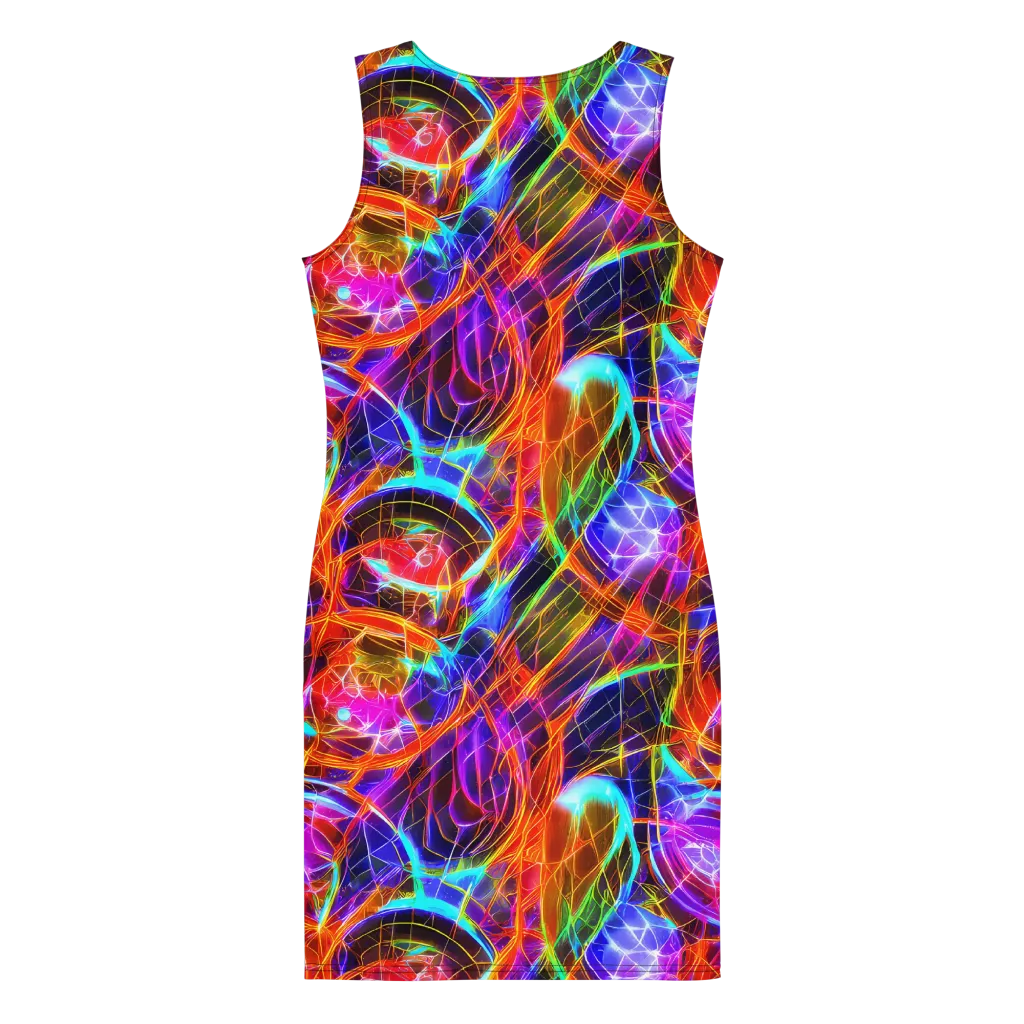Fuchsia Current on Bodycon Dress — Back