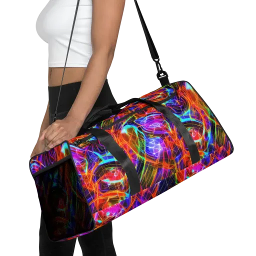 Fuchsia Current on a Duffle Bag