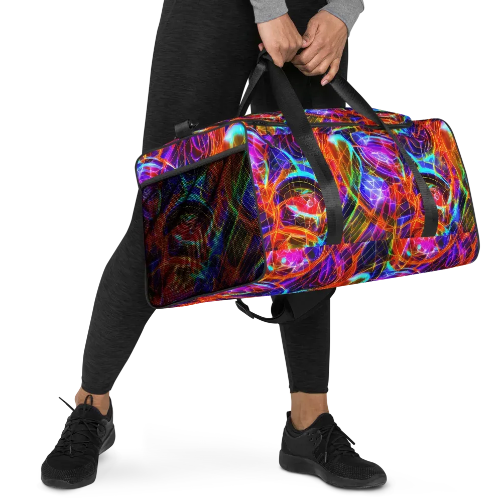 Fuchsia Current on Duffle Bag — Right Front