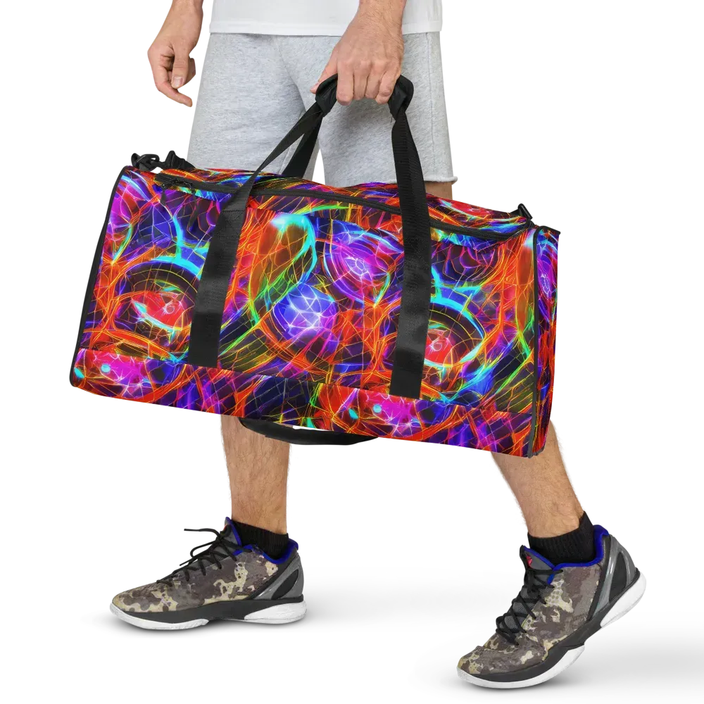 Fuchsia Current on Duffle Bag — Front