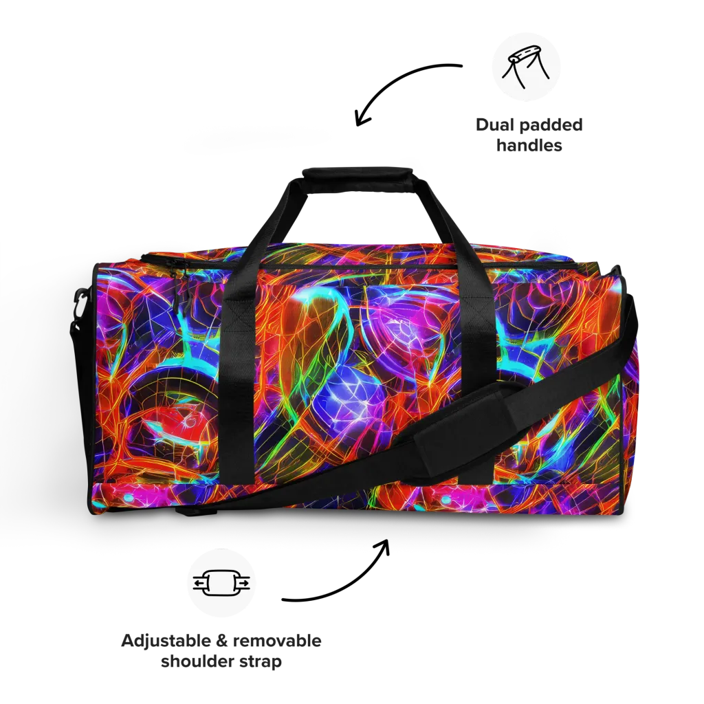 Fuchsia Current on Duffle Bag — Front