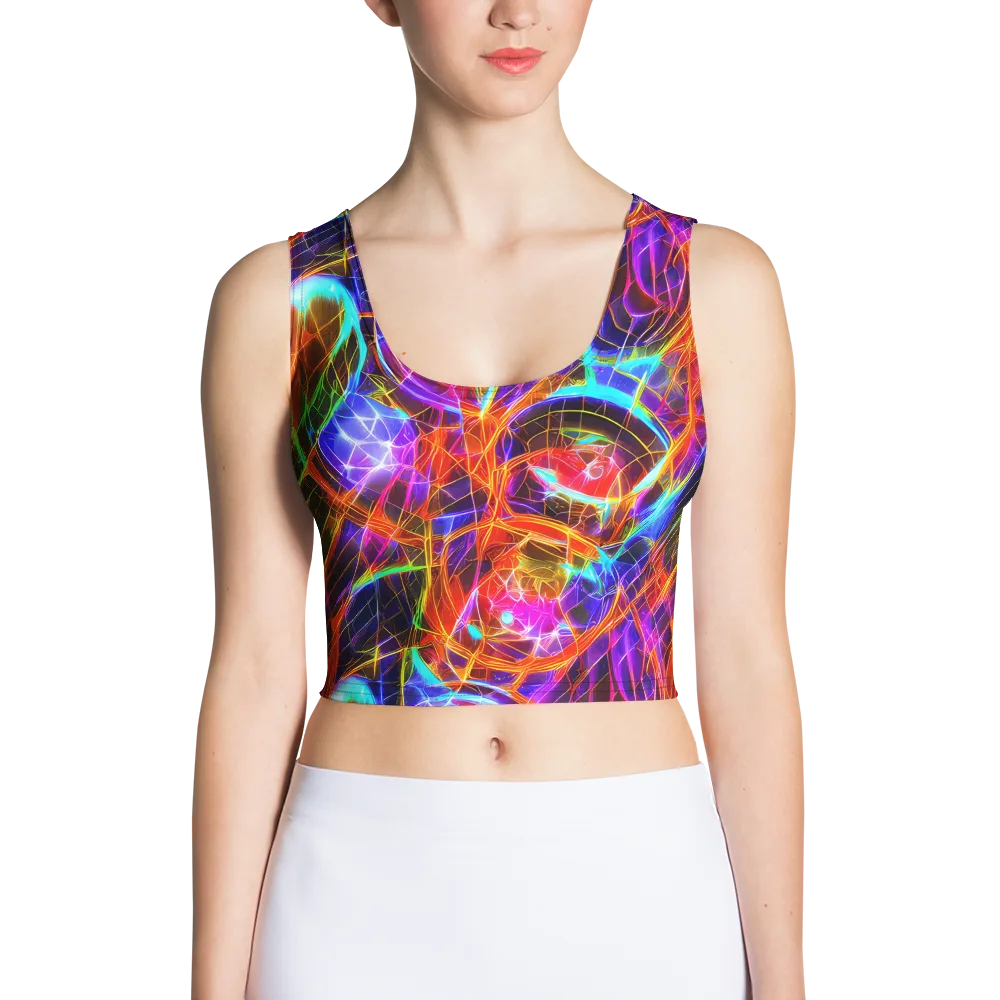 Fuchsia Current on Crop Top — Front