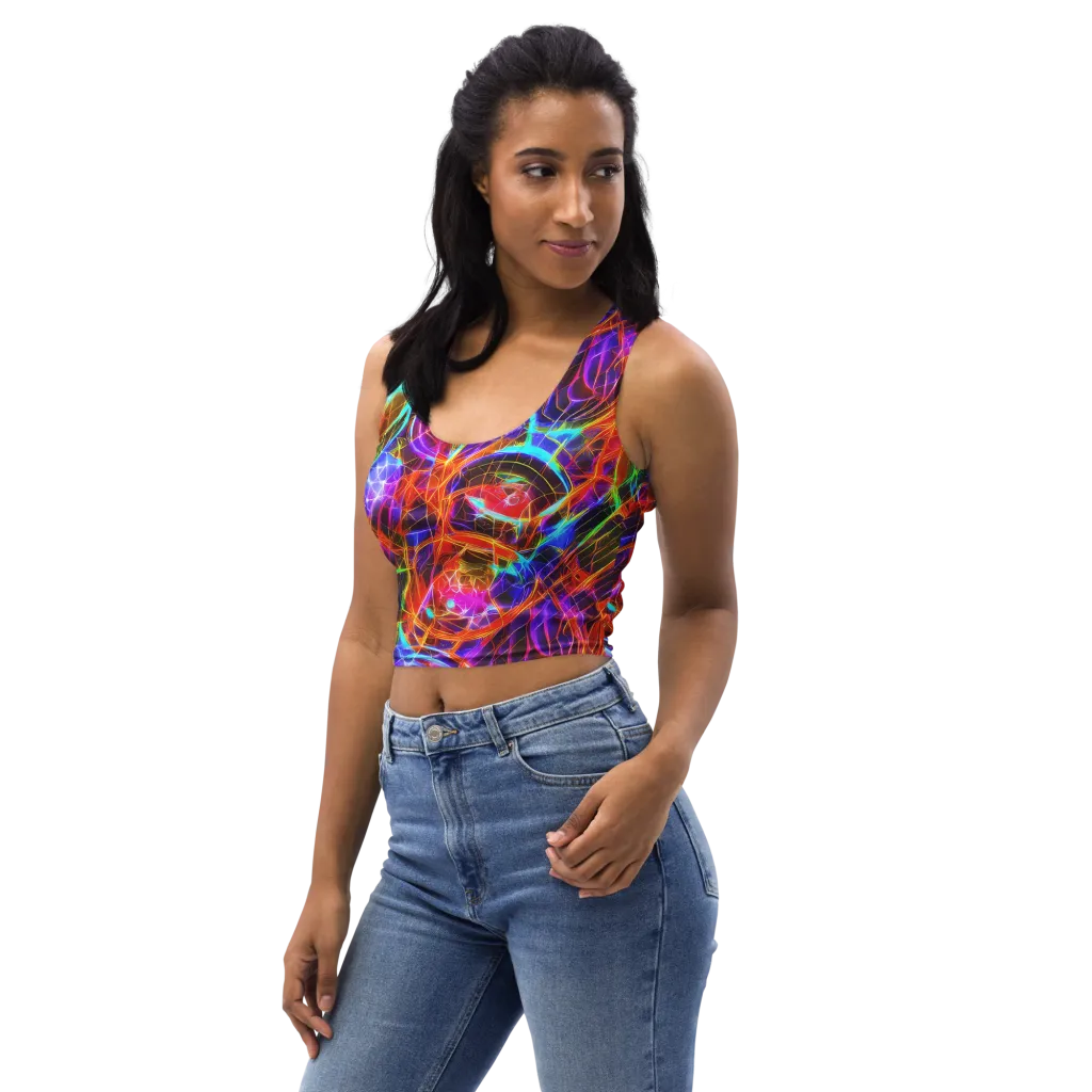 Fuchsia Current on Crop Top — Left Front