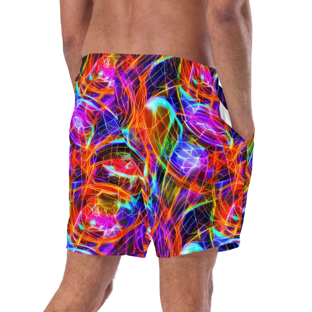Fuchsia Current on Swim Trunks — Right Back
