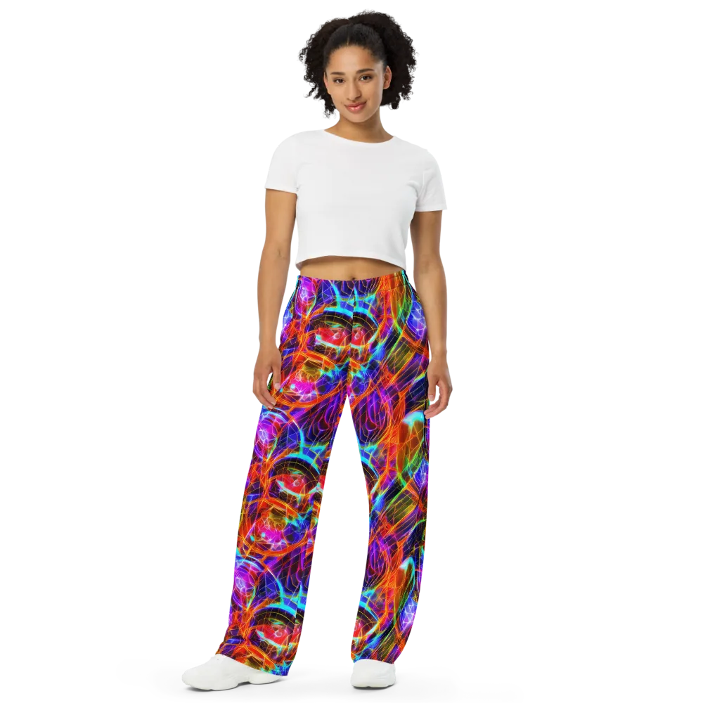 Fuchsia Current on Wide-Leg Pants — Front