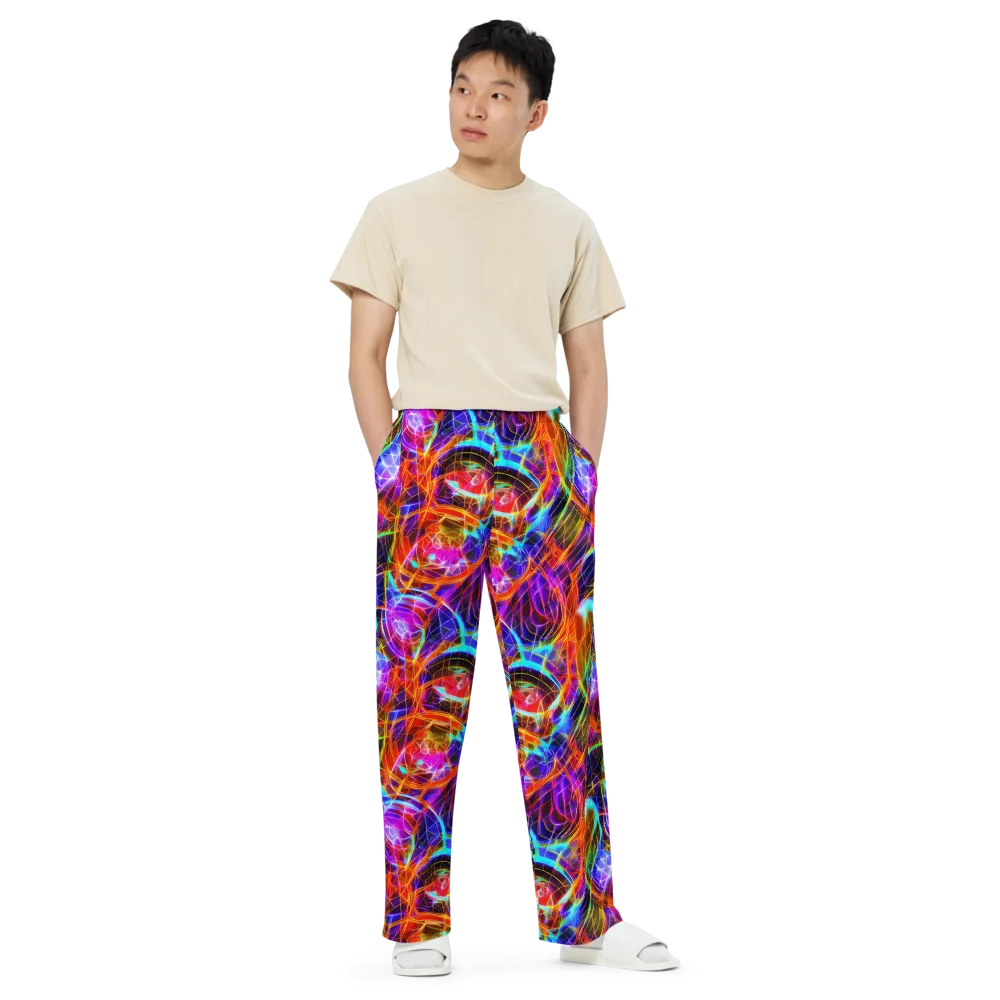 Fuchsia Current on Wide-Leg Pants — Front