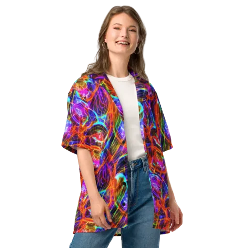 Fuchsia Current on a Button Shirt