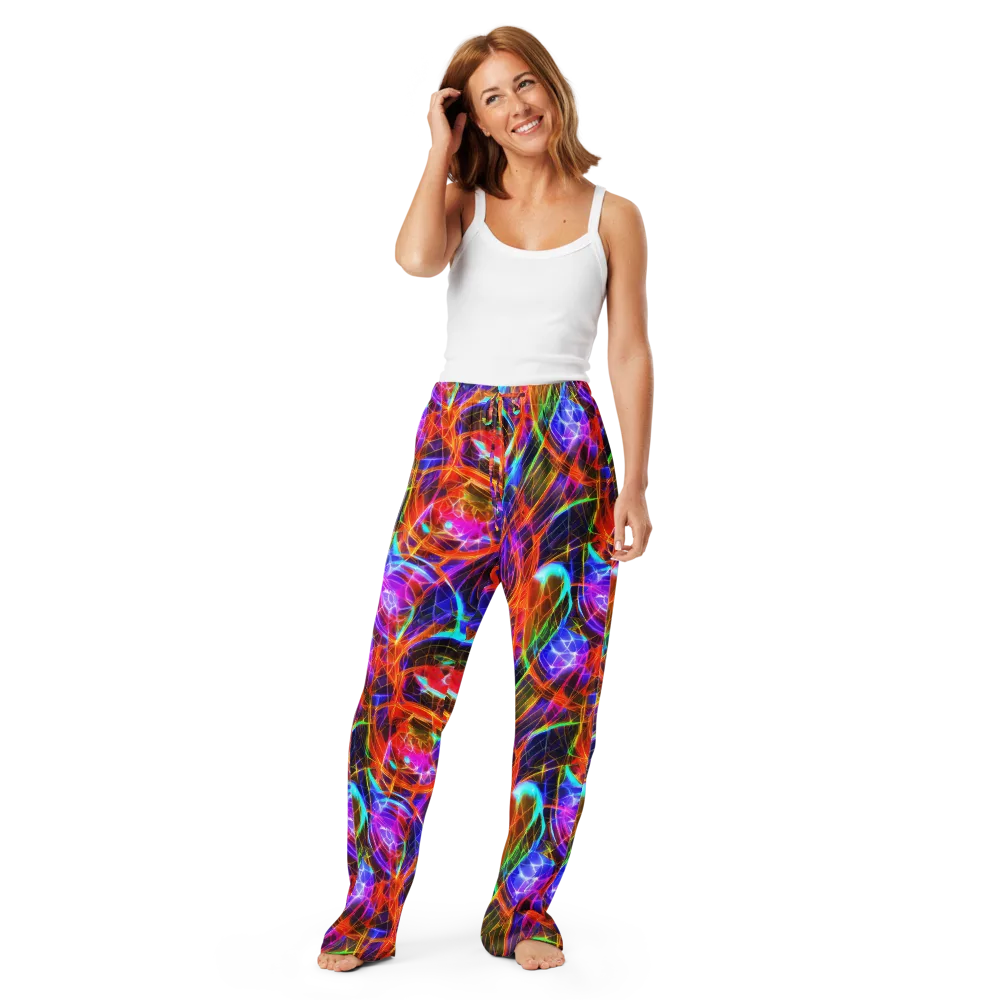 Fuchsia Current on Women's Pajama Pants — Front
