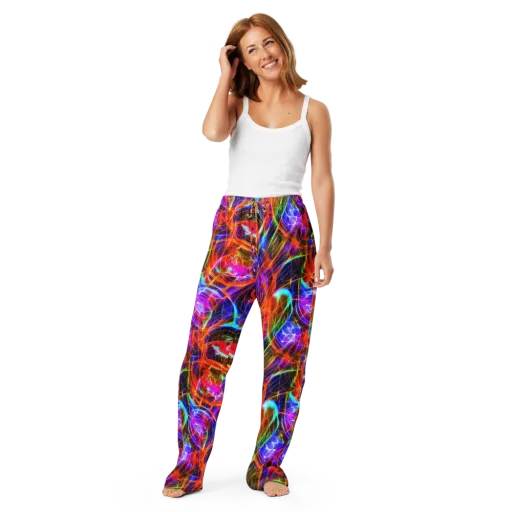 Fuchsia Current on a Women's Pajama Pants