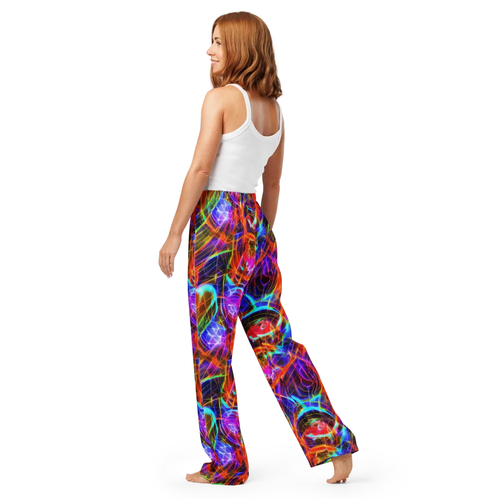Fuchsia Current on Women's Pajama Pants — Back