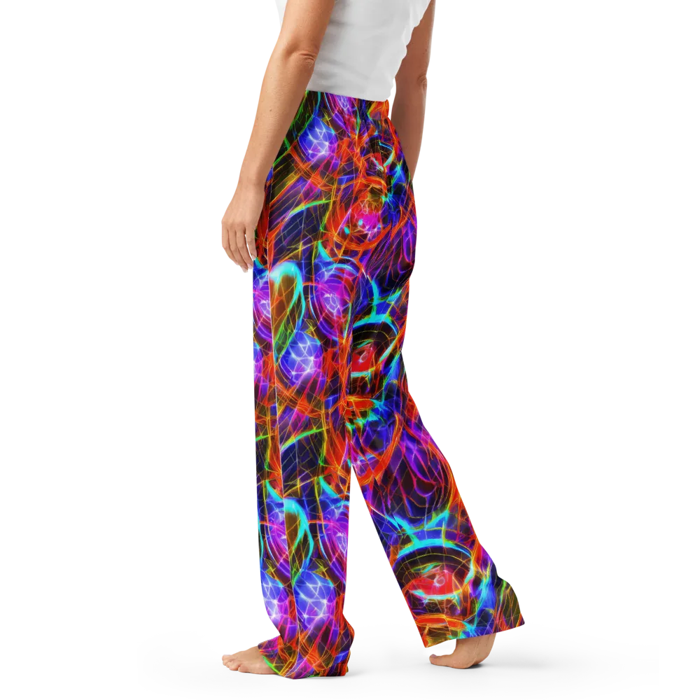 Fuchsia Current on Women's Pajama Pants — Left