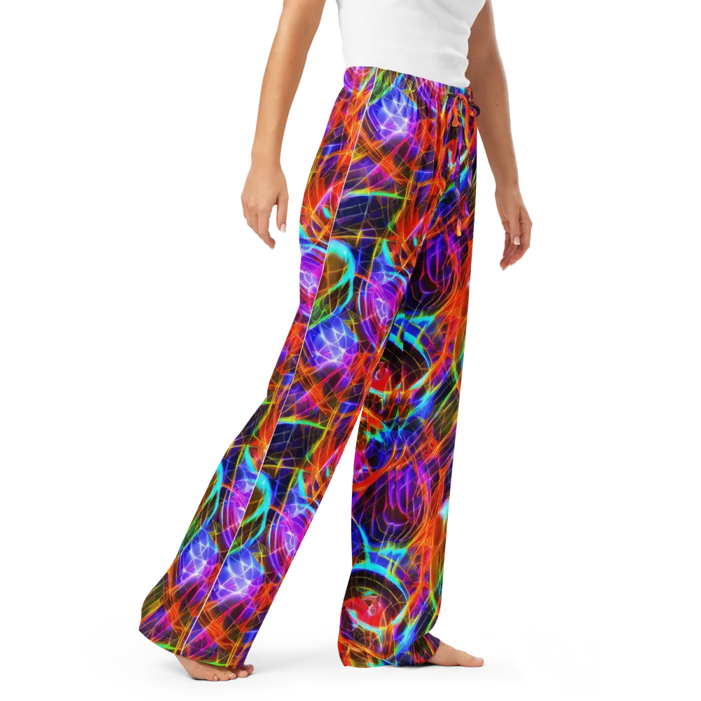 Fuchsia Current on Women's Pajama Pants — Right Front