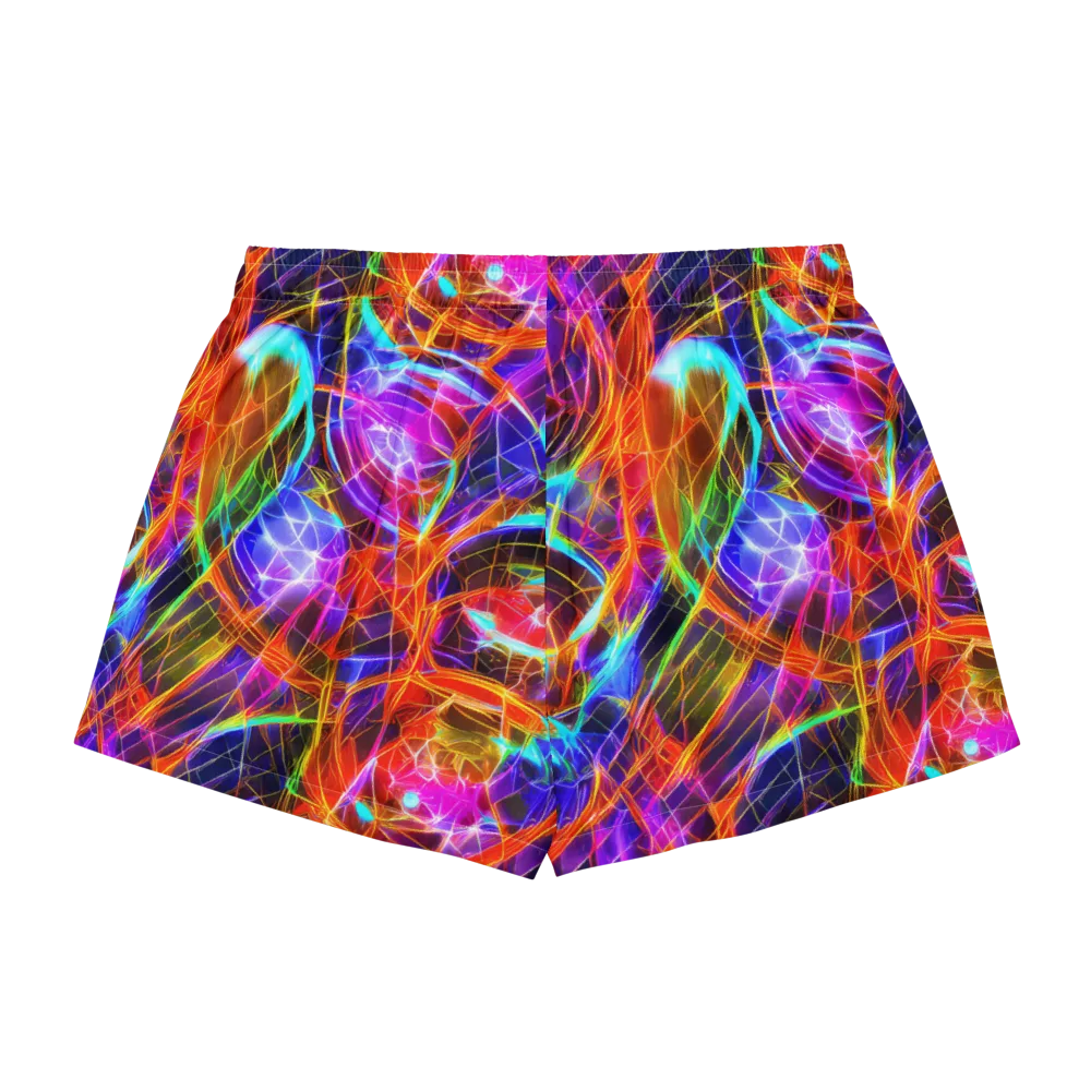 Fuchsia Current on Women's Pajama Shorts — Back