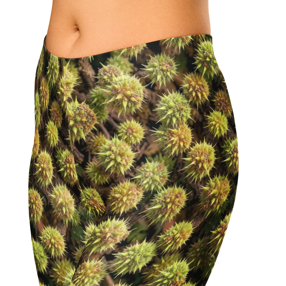 Thornfruit Meadow on Capri Leggings — Zoomed-in