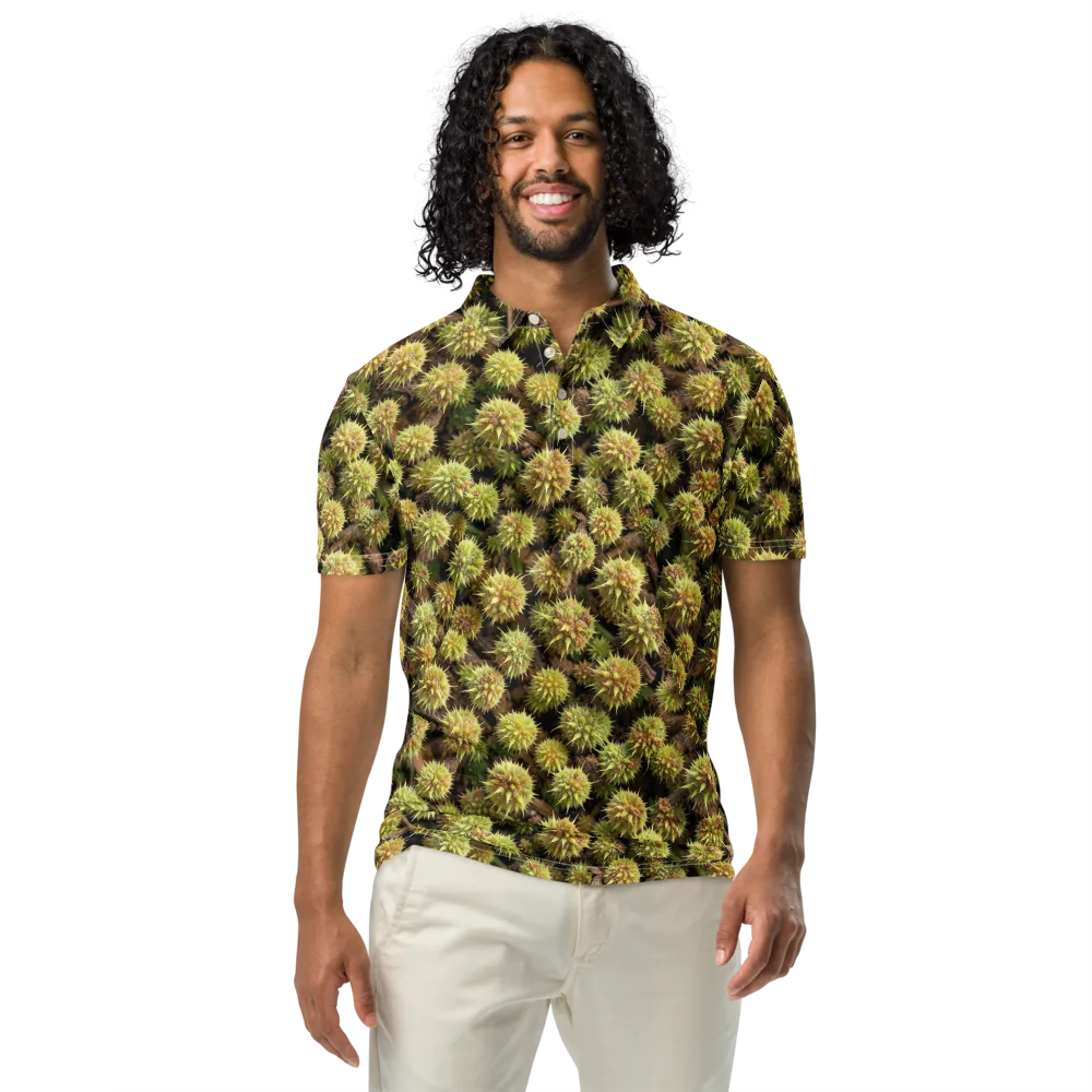 Thornfruit Meadow on Men's Slim Fit Polo Shirt — Front