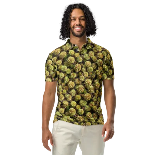 Thornfruit Meadow on a Men's Slim Fit Polo Shirt