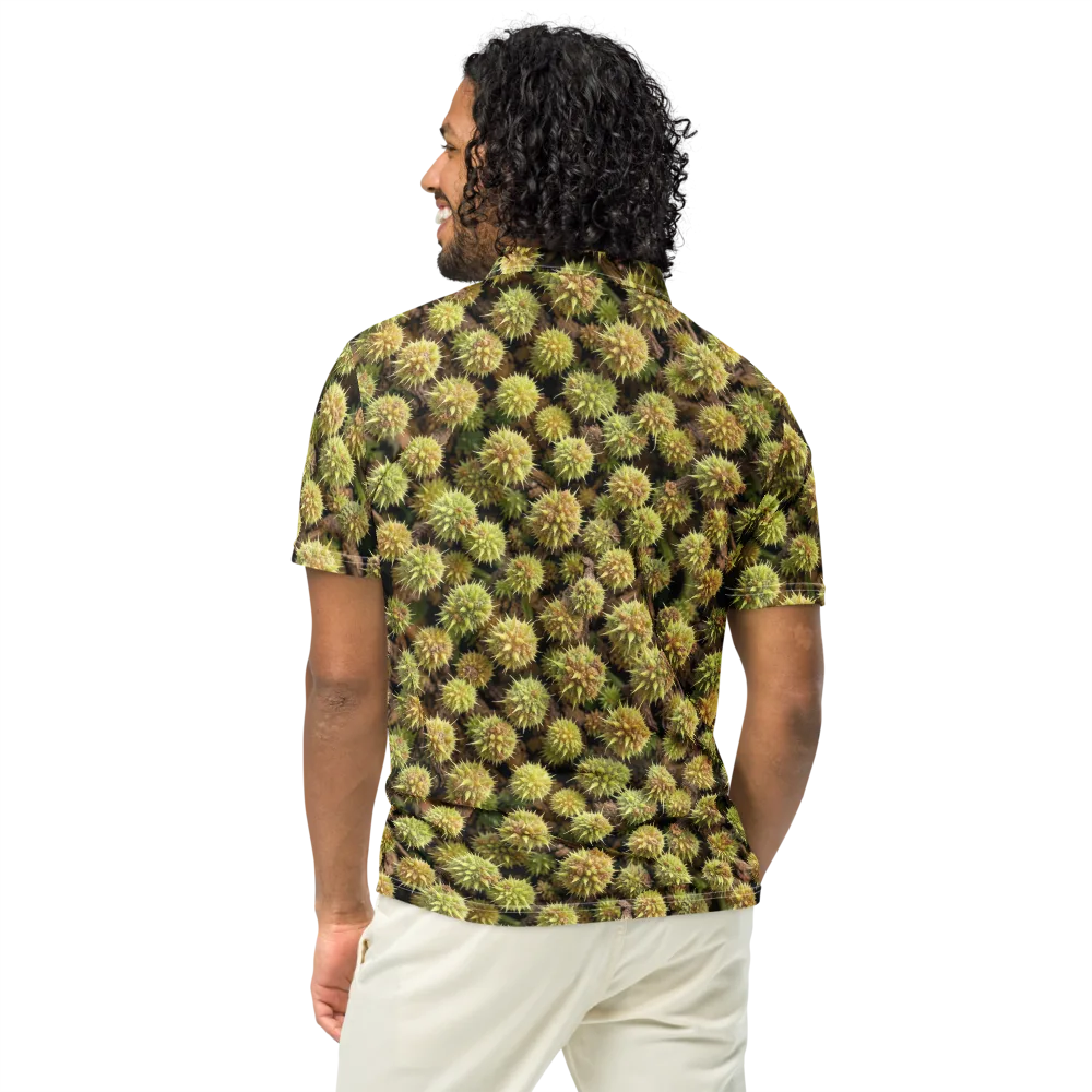 Thornfruit Meadow on Men's Slim Fit Polo Shirt — Back
