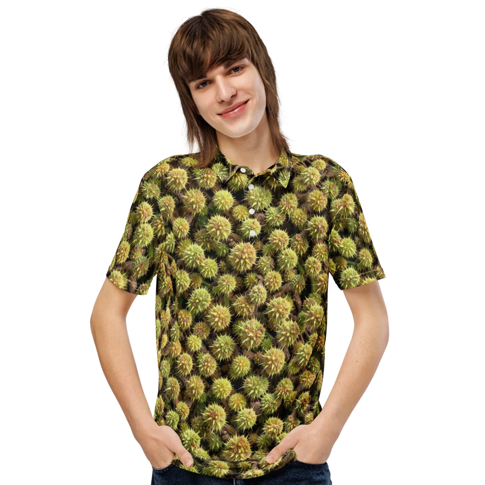 Thornfruit Meadow on Men's Slim Fit Polo Shirt — Front