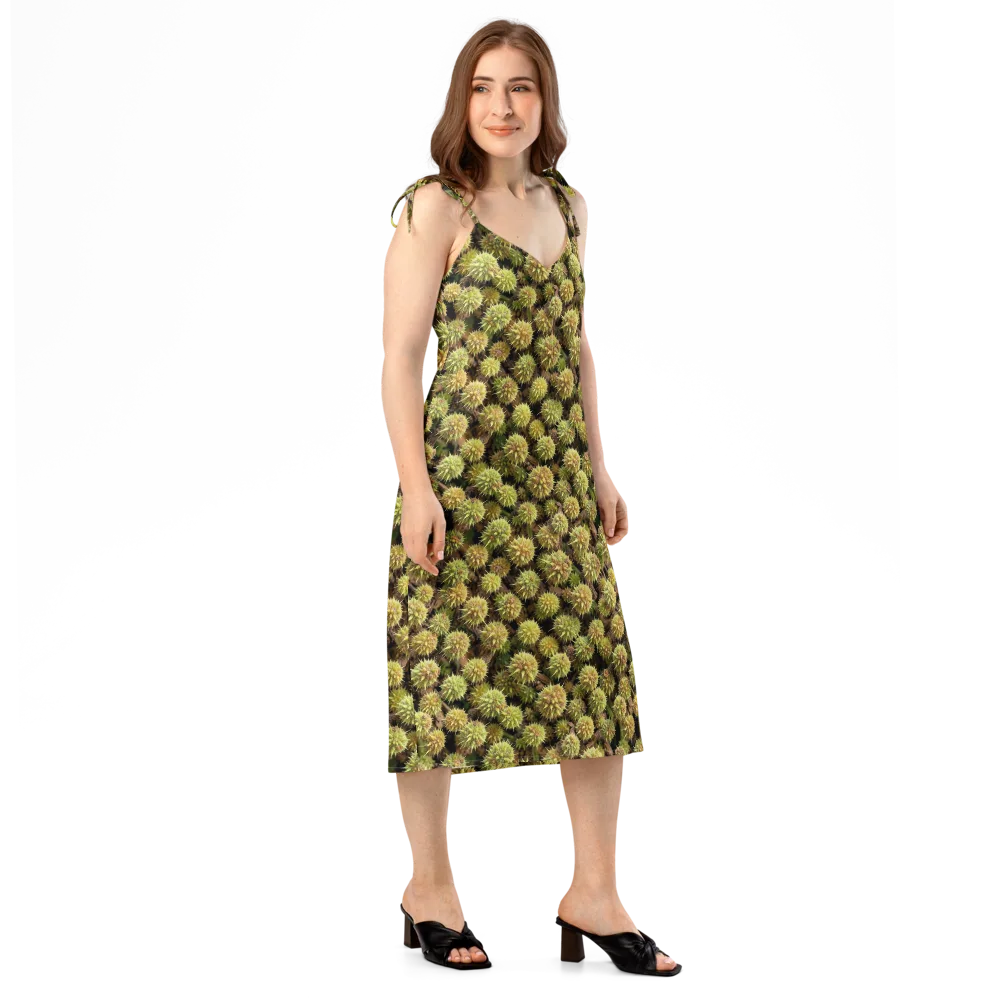 Thornfruit Meadow on Slip Dress — Right Front