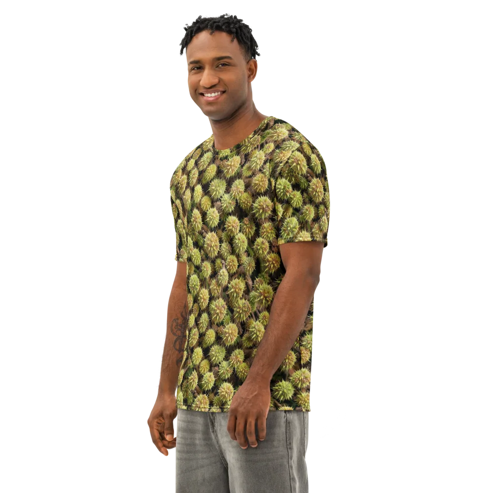 Thornfruit Meadow on Men's Cotton Crew Neck T-Shirt — Left Front