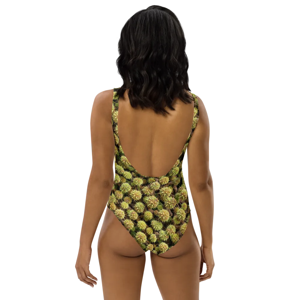 Thornfruit Meadow on One-Piece Swimsuit — Back