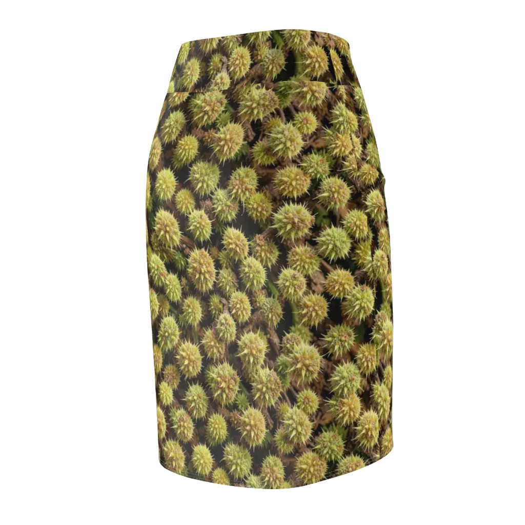 Thornfruit Meadow on Pencil Skirt — Back Side