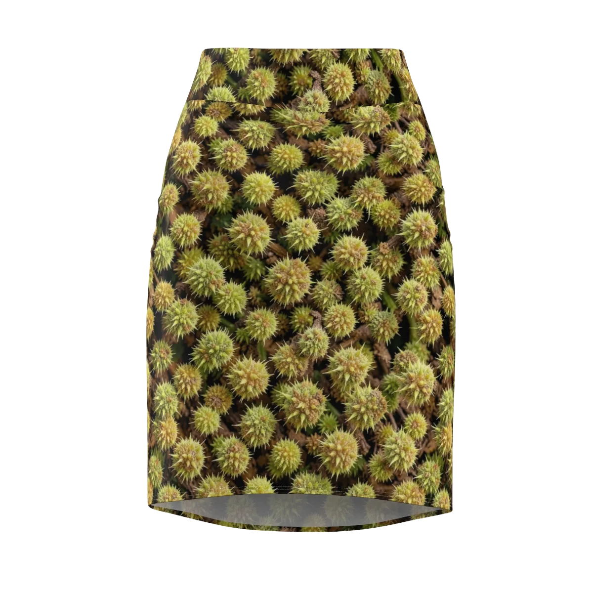 Thornfruit Meadow on Pencil Skirt — Front