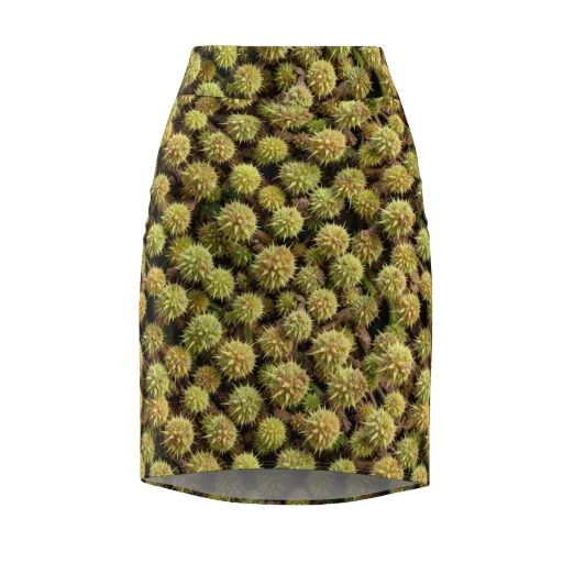 Thornfruit Meadow on a Pencil Skirt