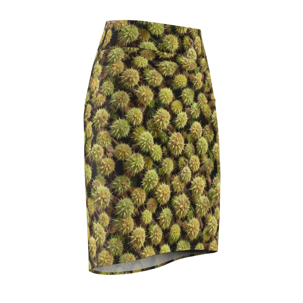 Thornfruit Meadow on Pencil Skirt — Front Side