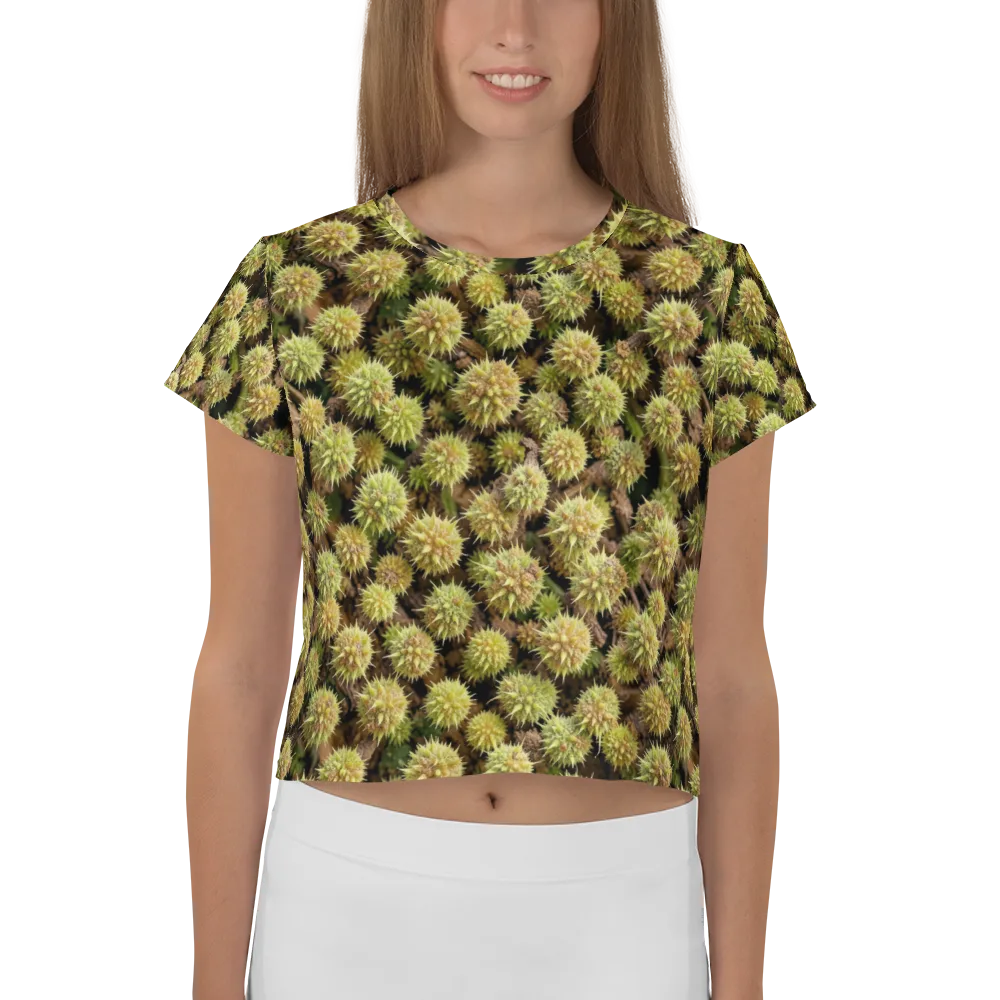 Thornfruit Meadow on Crop Tee — Front