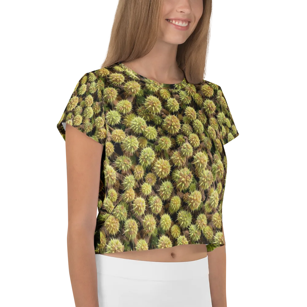 Thornfruit Meadow on Crop Tee — Right