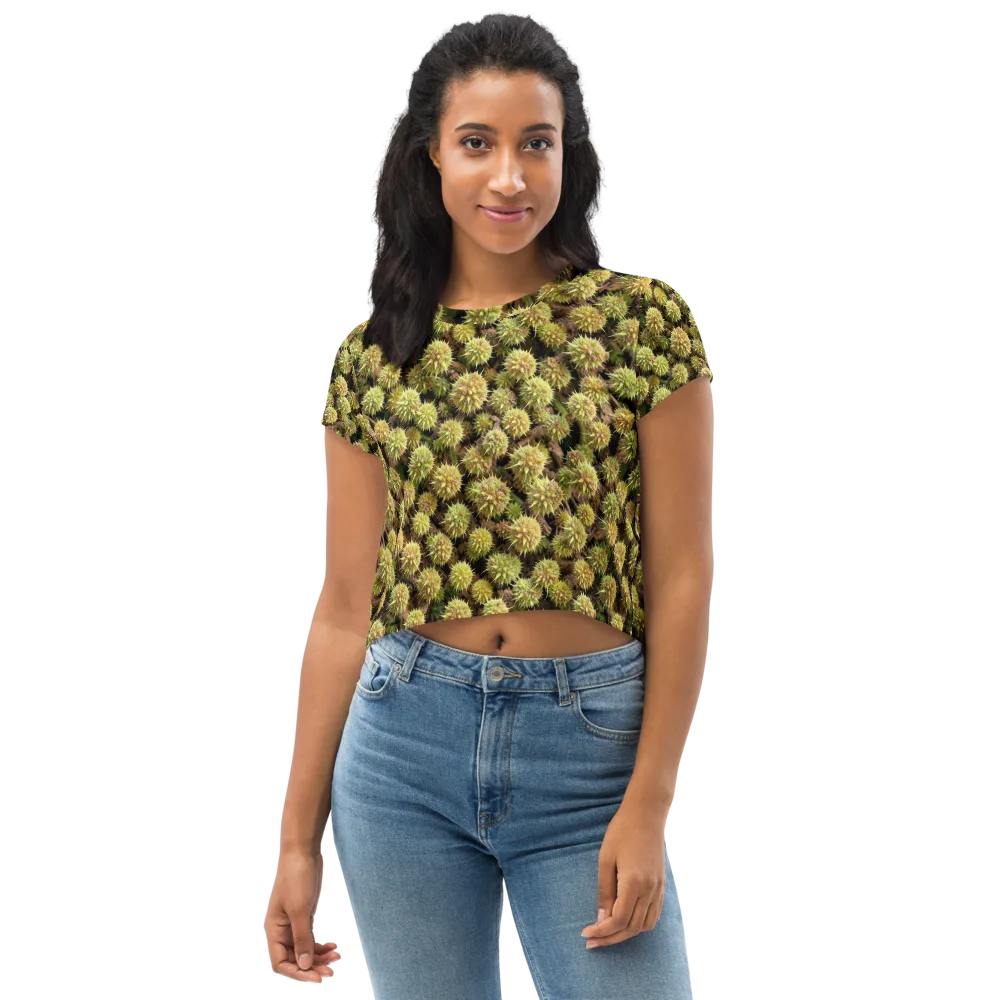 Thornfruit Meadow on Crop Tee — Front